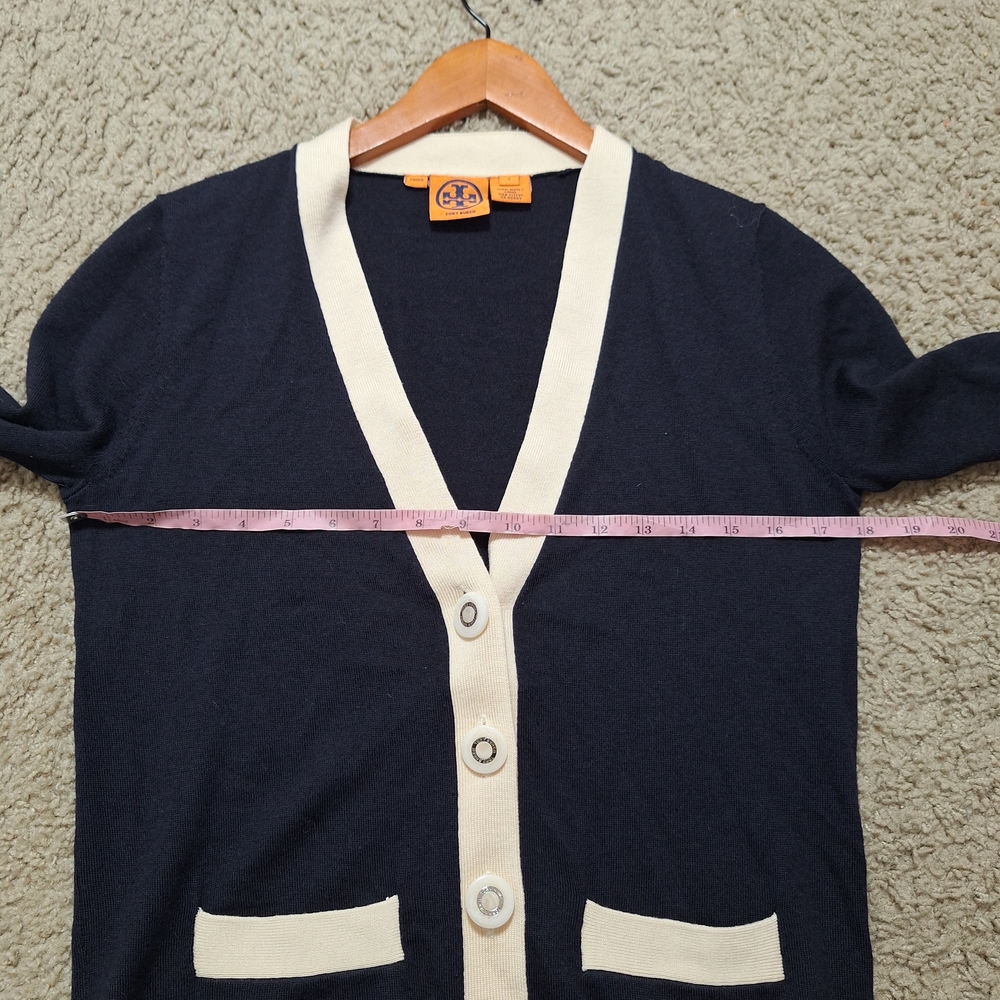 Tory Burch Simone Cardigan Navy SOLD - Picture 7 of 8